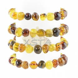Brown mix amber bracelet